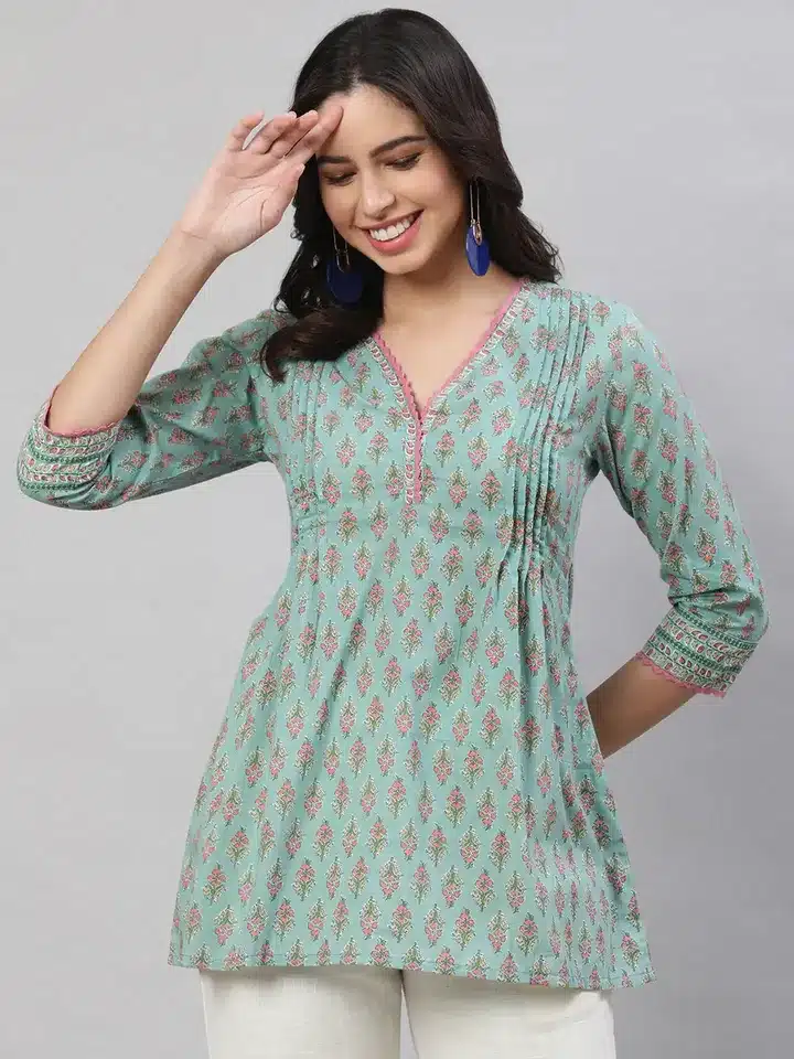 Casual Flared Sleeves Floral Print Women Kurti - Product Details